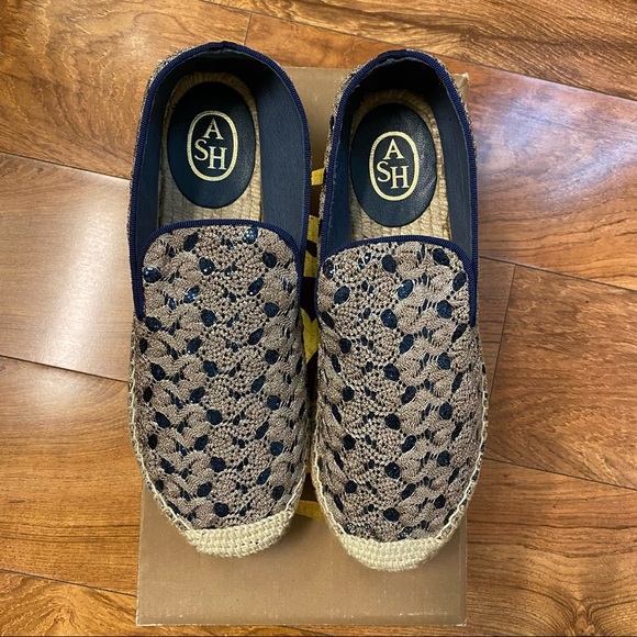 ASH XEM Espadrilles Gold & Blue - Picture 3 of 13